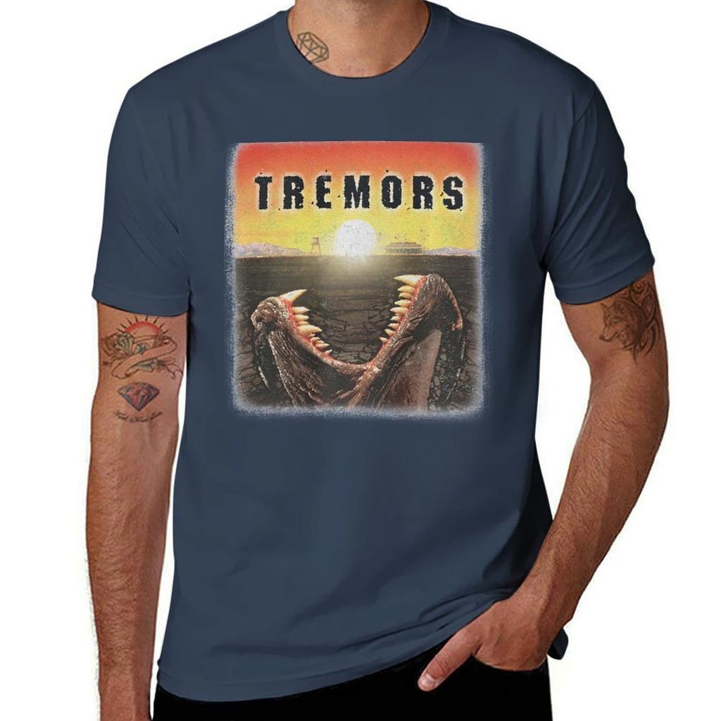 Tremors Distressed Mover Tshirt No Iron Casual Short Sleeve Top