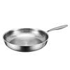 Premium Titanium Non-stick Hammered Frying Pan with Steel Layer, Ideal for Steaks, Flat-Bottomed Design
