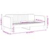 Vidaxl Sofa with Sleeping Function, Black, 80X200 Cm, Upholstered In Velvet
