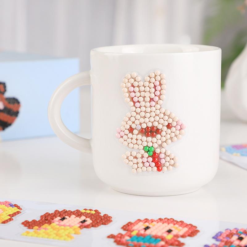 Diamond Painting Stickers Sets Multicolor Happy Easter Cartoon Eggs Rabbit Duck Balloon Mosaic Stickers DIY Creative Crafts Home