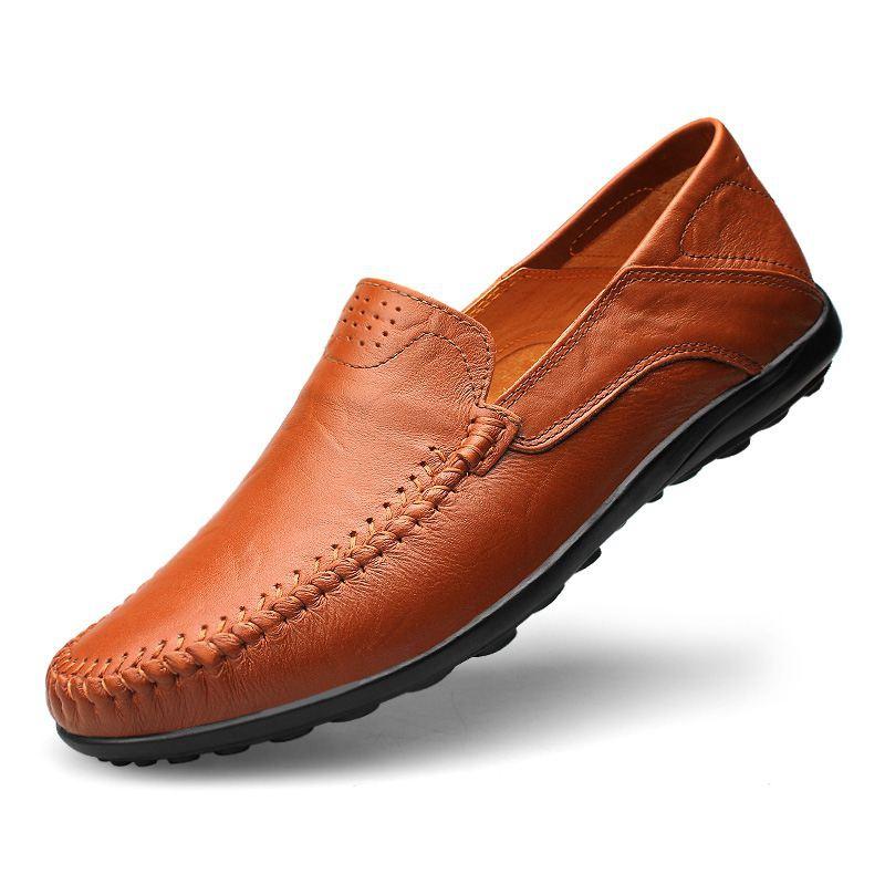 Genuine Leather Men Shoes Casual Italian Mens Loafers Moccasins Luxury Brand Formal Slip On Male Boat Shoes Zapatos De Hombre