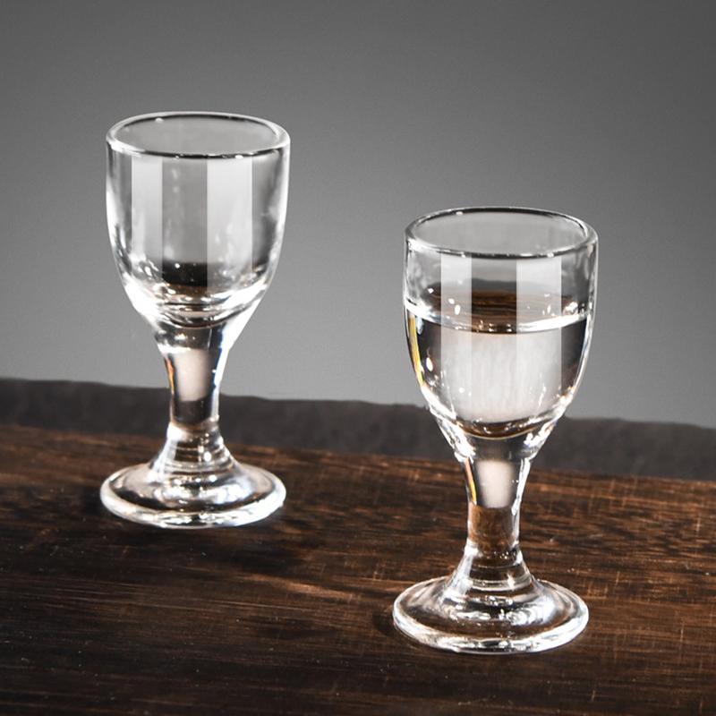 6pcs Wine Cups Set 10ml SGlass Transparent Drinkware Tall Foot Small Capacity Goblet Liquor Spirits Glasses Drinking Cups
