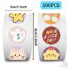 500Pcs/Roll Ins Healing Cartoon Kids Rewards Stickers - DIY Scrapbooks Album Decor Sealing Label Decals