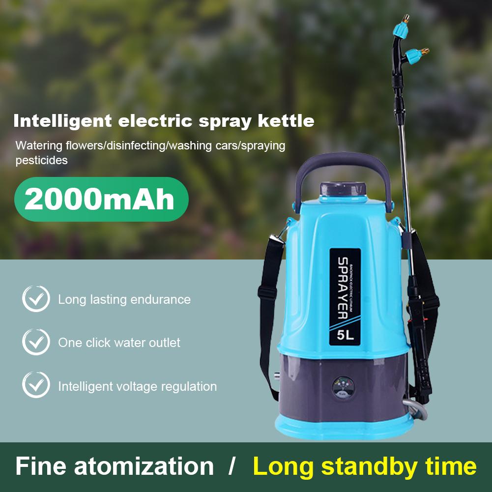 5L Electric Sprayer Rechargeable Battery Powered Sprayer with Adjustable Shoulder Strap Water Sprayer for Yard Lawn and Garden