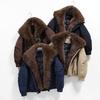 Women's Winter Parka with Big Fur Collar Cotton Padded Warm Coat Outerwear