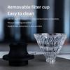 Brand New And High Quality Adjustable Coffee Dripper Coffee Filter Glass With Funnel Coffee Filter Tray