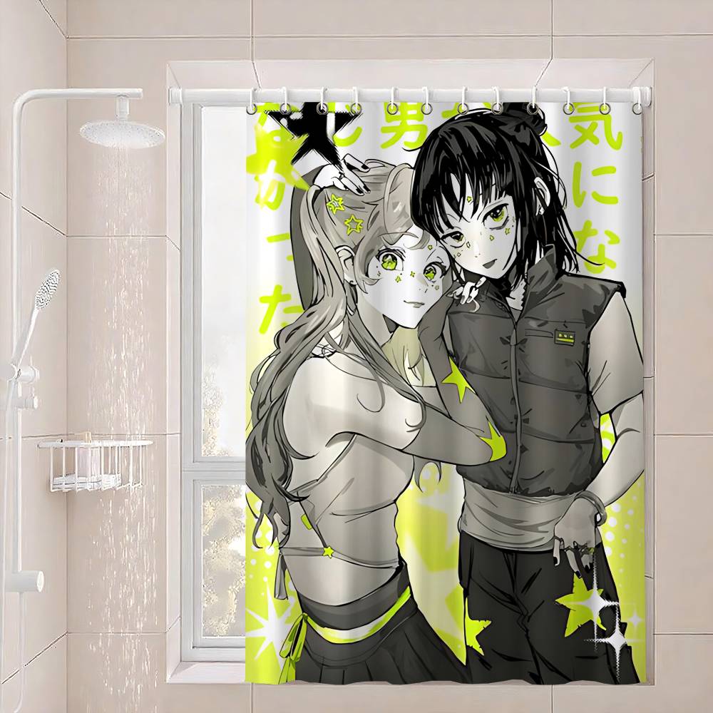 

K-Kininatteru Hito Ga Otoko Ja Nakatta Waterproof Fabric Shower Curtain Bathroom Decoration Curtain Home Hawaiian Shower Curtain 90x180 cm