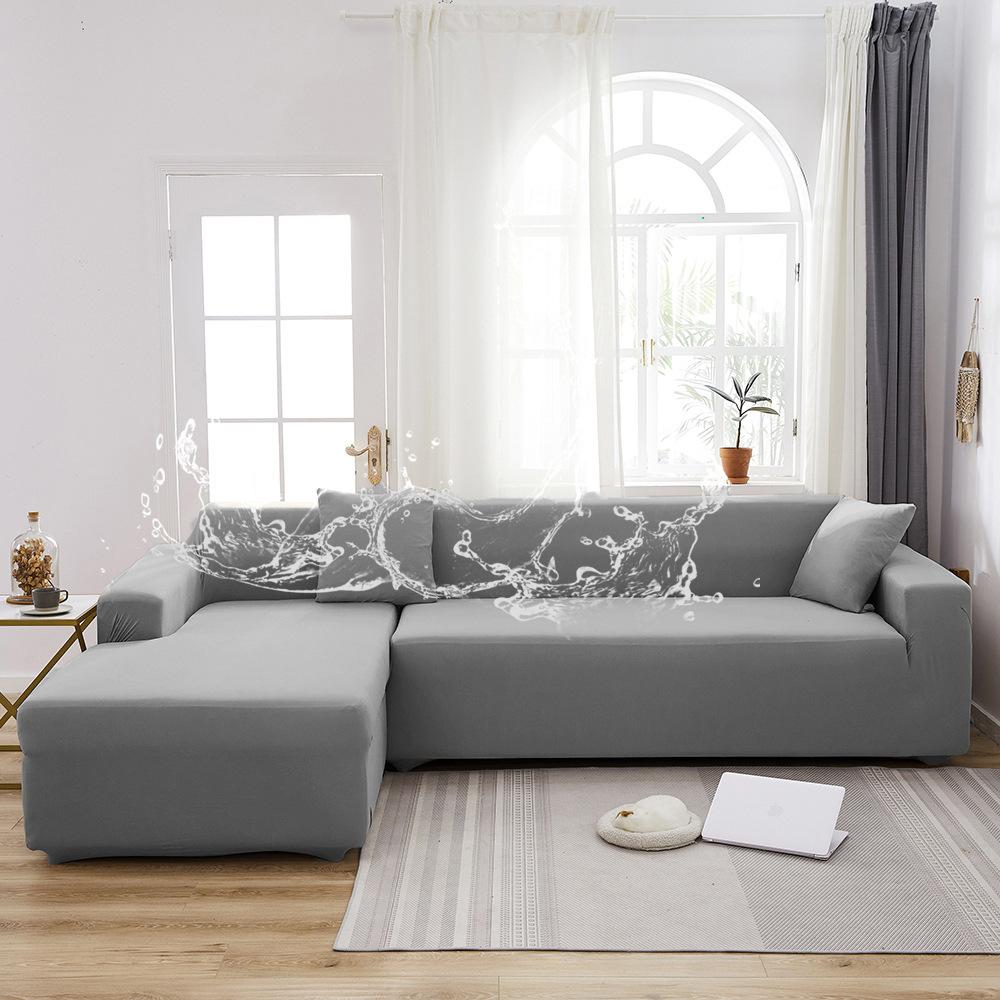 Einfarbiger All-Inclusive Wasserdichter Sofabezug, Sofabezug, Elastische Stoffkombination, Milchseide-Sofabezug, Staubdicht