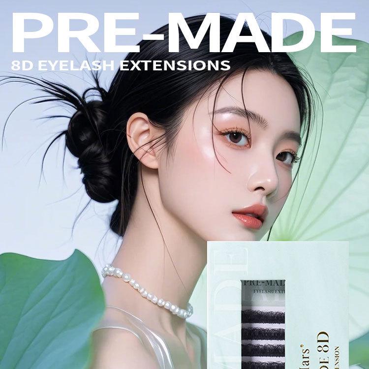 DeceMars 8D Pre-made Grafting Eyelashes for Technicians - Dense, Natural, Beautiful Lash Extensions with Non-Scattered Roots.