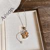 Winter and Autumn Vintage Pony Pendant Necklace for Women's Long Cardigan. Lucky Accessory for The Zodiac Year.