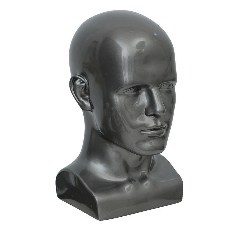 Men's Mannequin Head with Shoulder for Displaying Hats, Masks, and Glasses