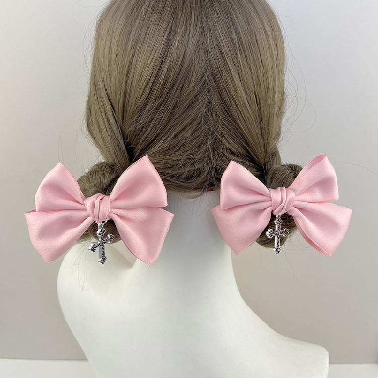 Schleifen-Haarspangen Goth-Schleifen-Haarspangen Entenschnabel-Haarspangen für Mädchen und Frauen