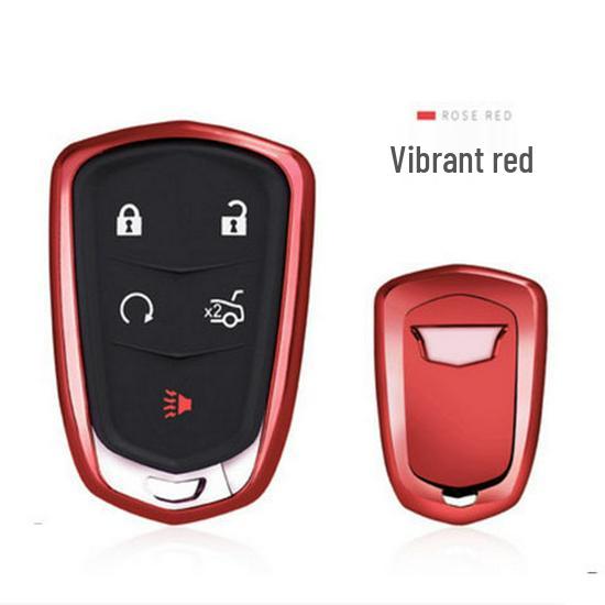 

Кожаный чехол для модифицированного ключа Cadillac XT5 - Чехол из ТПУ с гальваническим покрытием из мягкой резины OPP