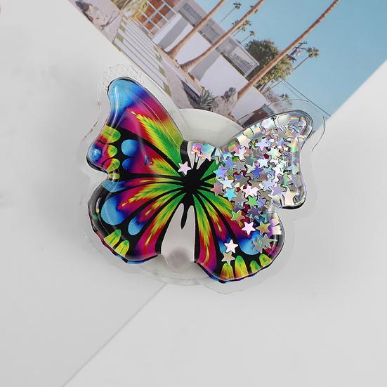 Handy Finger Faltbar Tragbar Schmetterling Halter Sturzsicher Treibsand Handy Erweiterbarer Ständer Griff