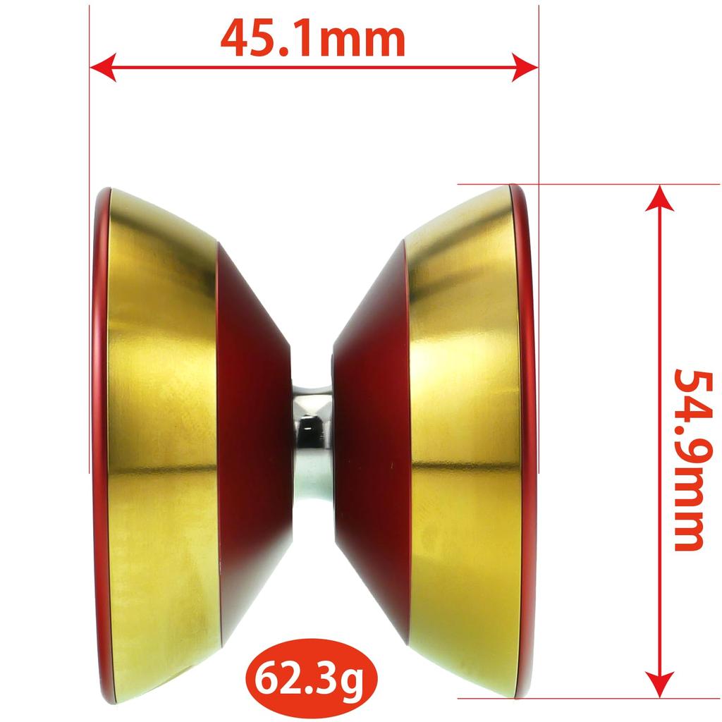 Bimetal Spin Gear Katana Binding Exclusive Model x Gold Yo-Yo (Red Rim)