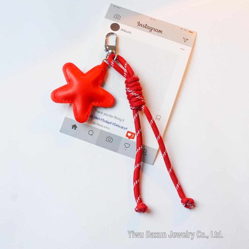 Cartoon Star & Heart Keychain Pendant – Cute Bag Charm & Small Gift