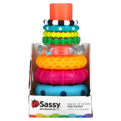 Sassy Empilhamento de Círculos, Empilhamento de Anel, Conjunto de 10 Peças