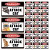 Pet Shop Warning Sign Beware of The Attack Cat Metal Sign Animals Tin Plate Pet Shop Wall Sticker Decoration Vintage Home Decor