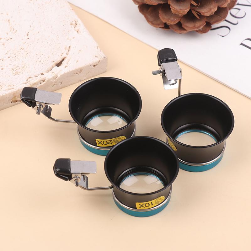 Lente d'ingrandimento per occhiali 5X 10X 20X Strumento Clip-On Lente d'ingrandimento per occhio Lente d'ingrandimento Oculare Operazione di processo Strumento di riparazione per orologiai