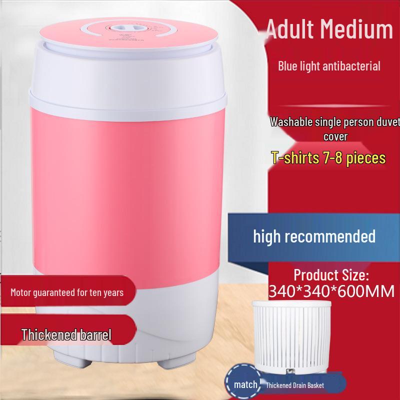 Compact Semi-Automatic Mini Washing Machine for Dorms & Home - Ideal for Students, Infants, and Children.