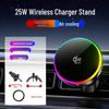 25W Wireless Car Charger Holder with Cooling Fan for iPhone 17 (Qi 2.2)