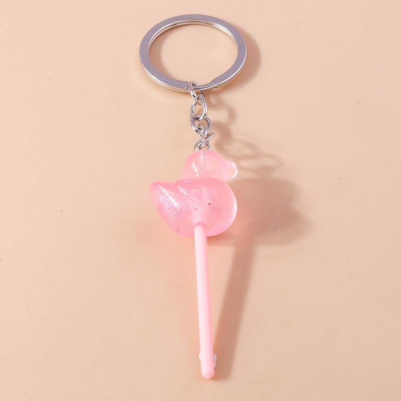 Lovely Resin Candy Lollipop Keychain Mini 3D Simulation Food Key Rings for Men Women Handbag Pendants DIY Kids Jewelry Gifts