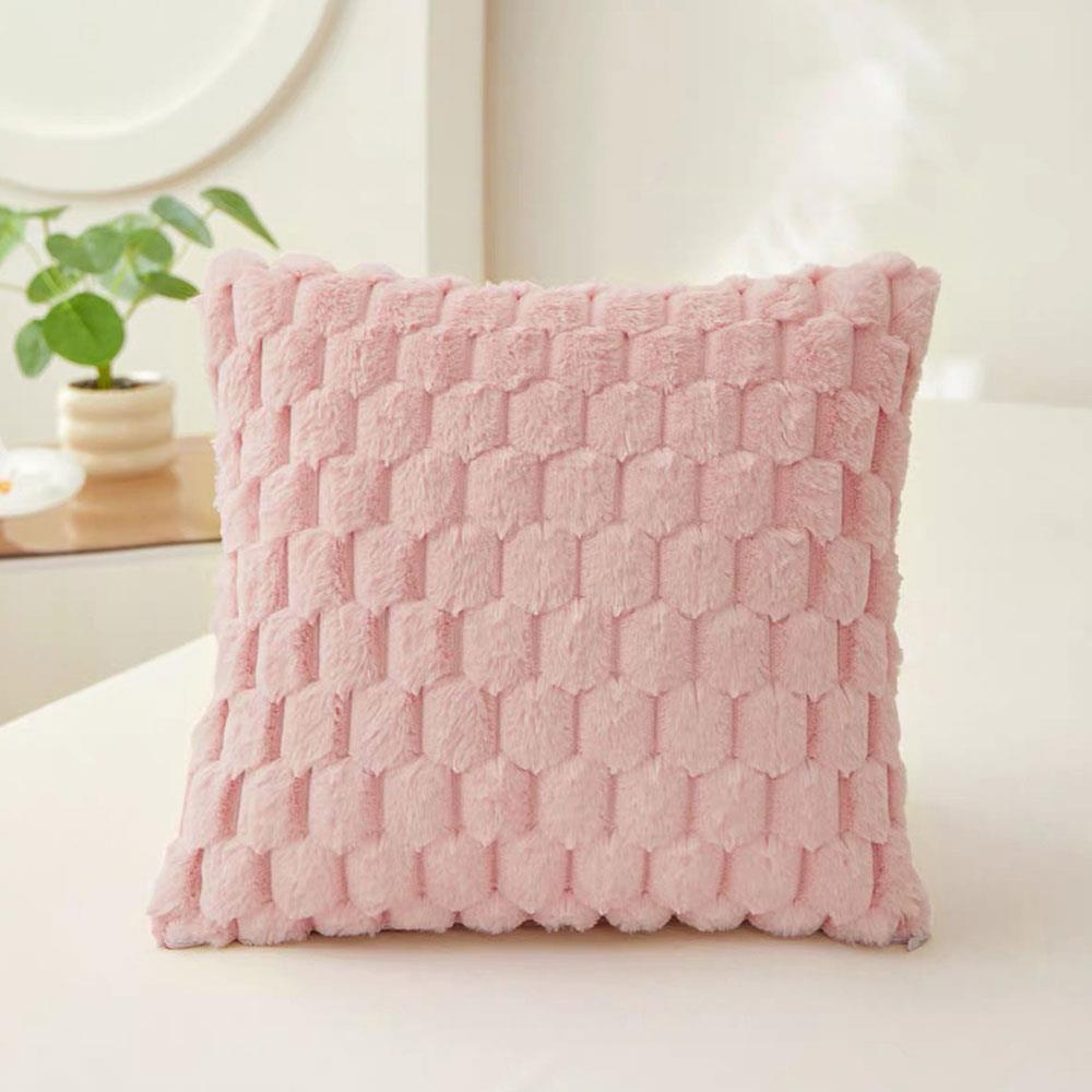 Boho Style Cushion Cover Cozy Plush Pillow Cover Pineapple Grid Decoration Double-sided Design Pillows Cover Sofa Pillowcase