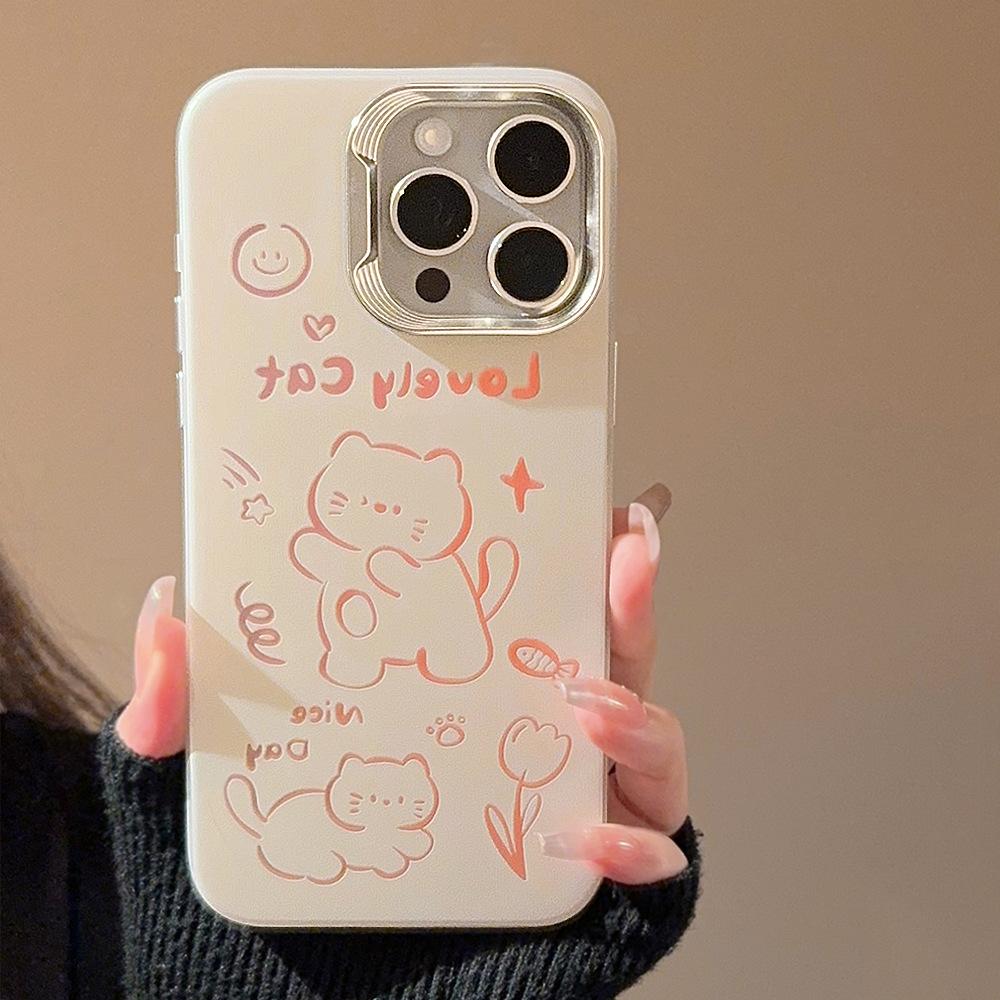 Cute Kitten Case for iPhone 13 iPhone 15 iPhone 16 Pro Max