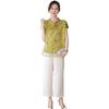 2026 New Chinese Style Summer Top for Middle-aged and Elderly Women - Stylish Small Shirt Set
