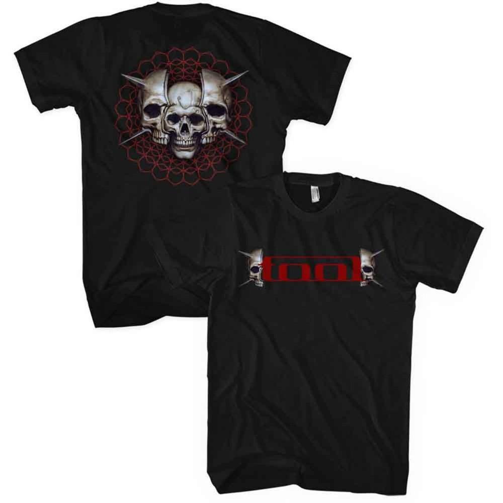 Tool Skull Spikes Unisex Black Tshirt New Merch M