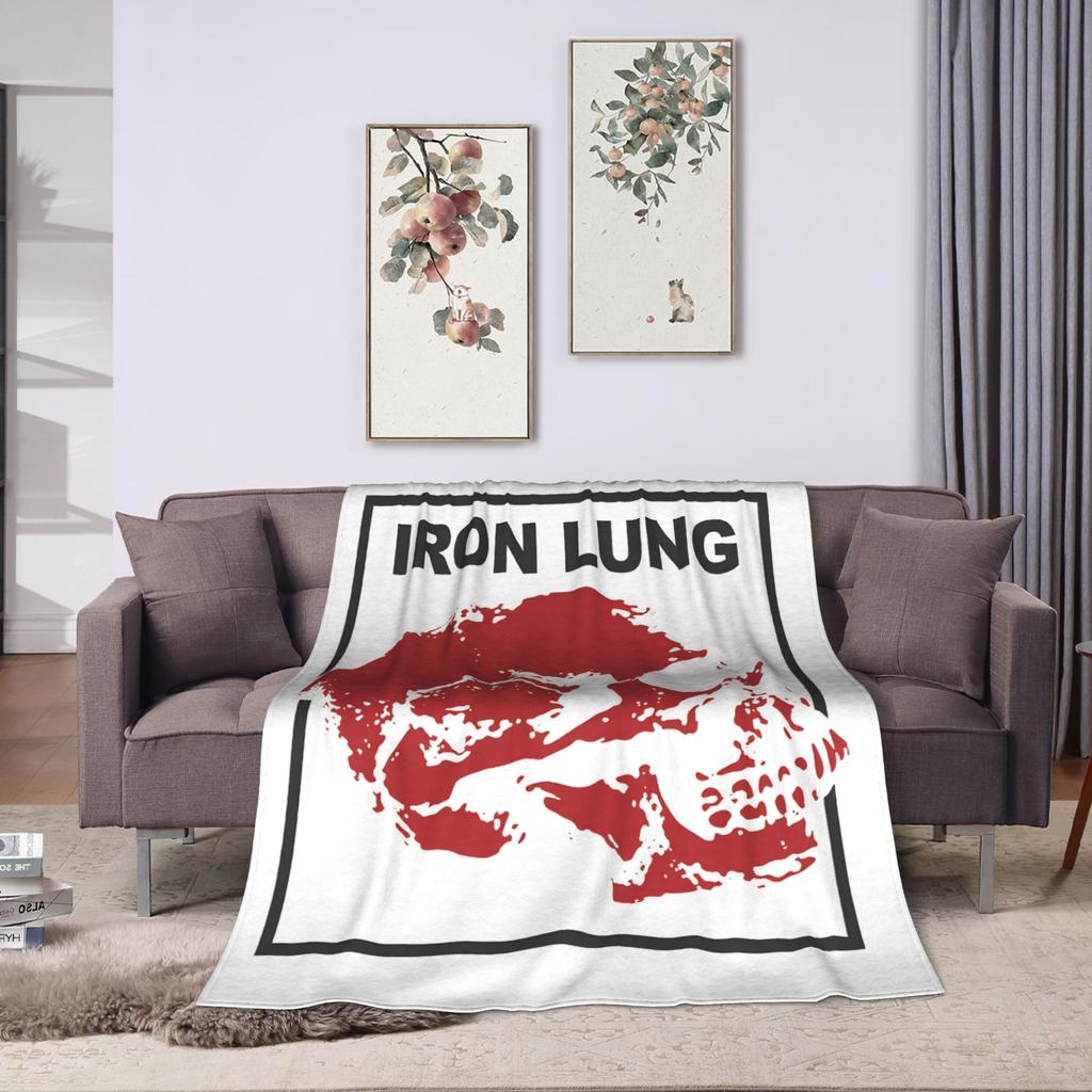 Horror Game Iron Lung Blanket  Warm Soft Aesthetic Plush Bedding Throws For Kids Adult Bedroom Flannel Bedspread Bed Cover