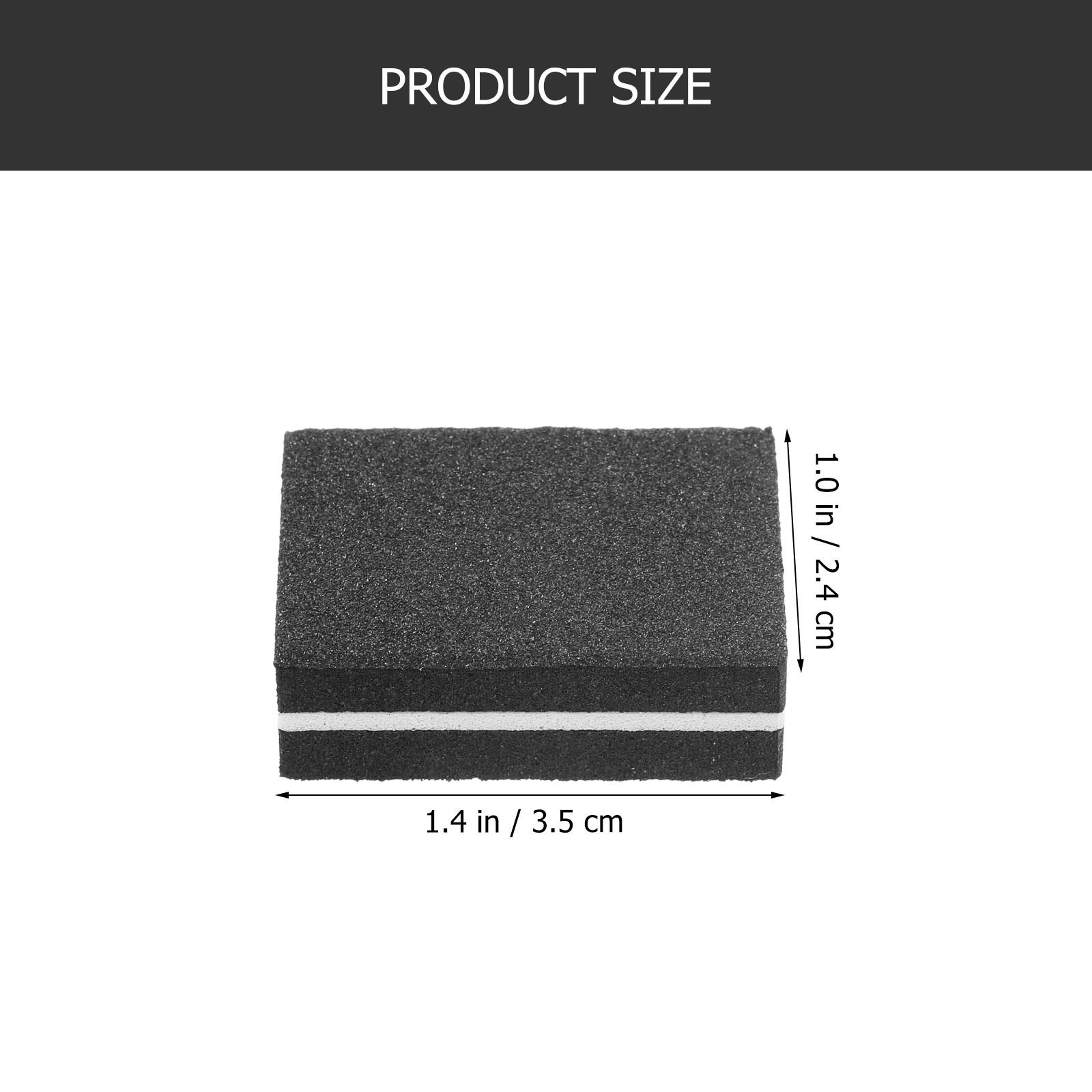50Pcs Sponge Block Nail File Double Side Buffing Block for Manicure Pedicure Fingernail Toenail Grinding Polishing Nail Supplies чёрный