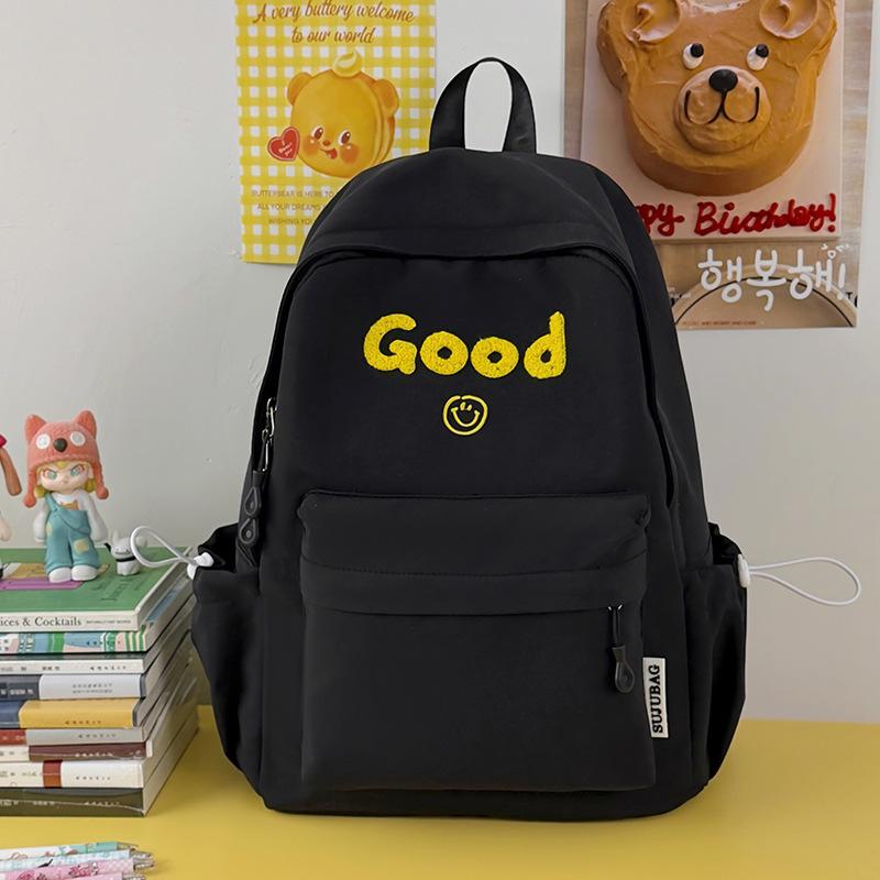 Schoolbag New Casual Student School Bag Women's ins Niche Simple Large Capacity Versatile Alphabet Junior High School Student Backpack