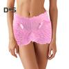 Men Sexy High Waist Underwear Mesh Lace Shorts Panties with Bowknot Decor Solid Color High Waist Panties