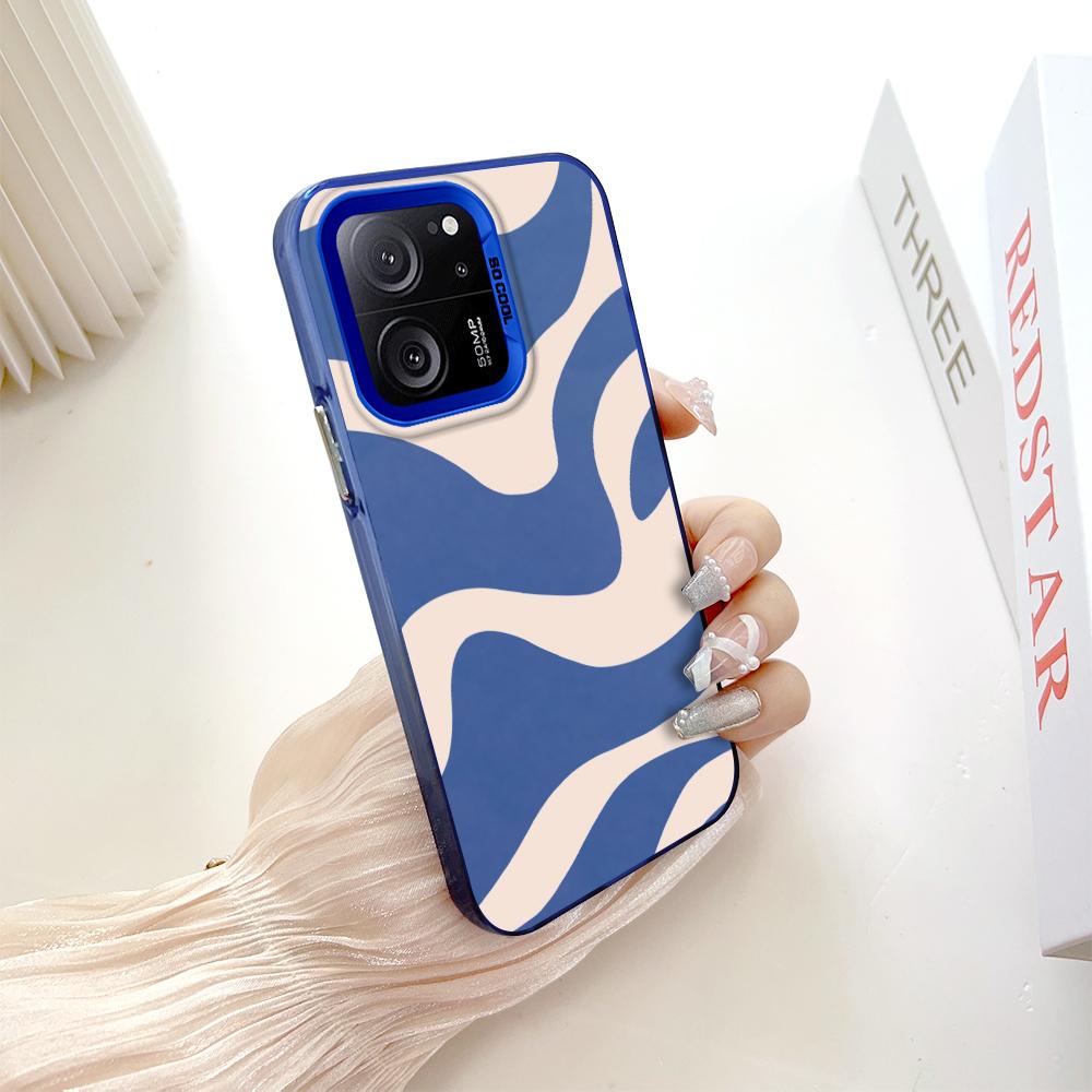 Custodia rigida antiurto anticaduta con motivo dipinto, argento colorato, doppia faccia, per telefono Xiaomi Redmi Poco