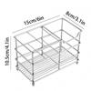 Stainless Steel Toothbrush Holder Free Standing Shaving Equipment Storage Rack for Bathroom Vanity Countertop Use