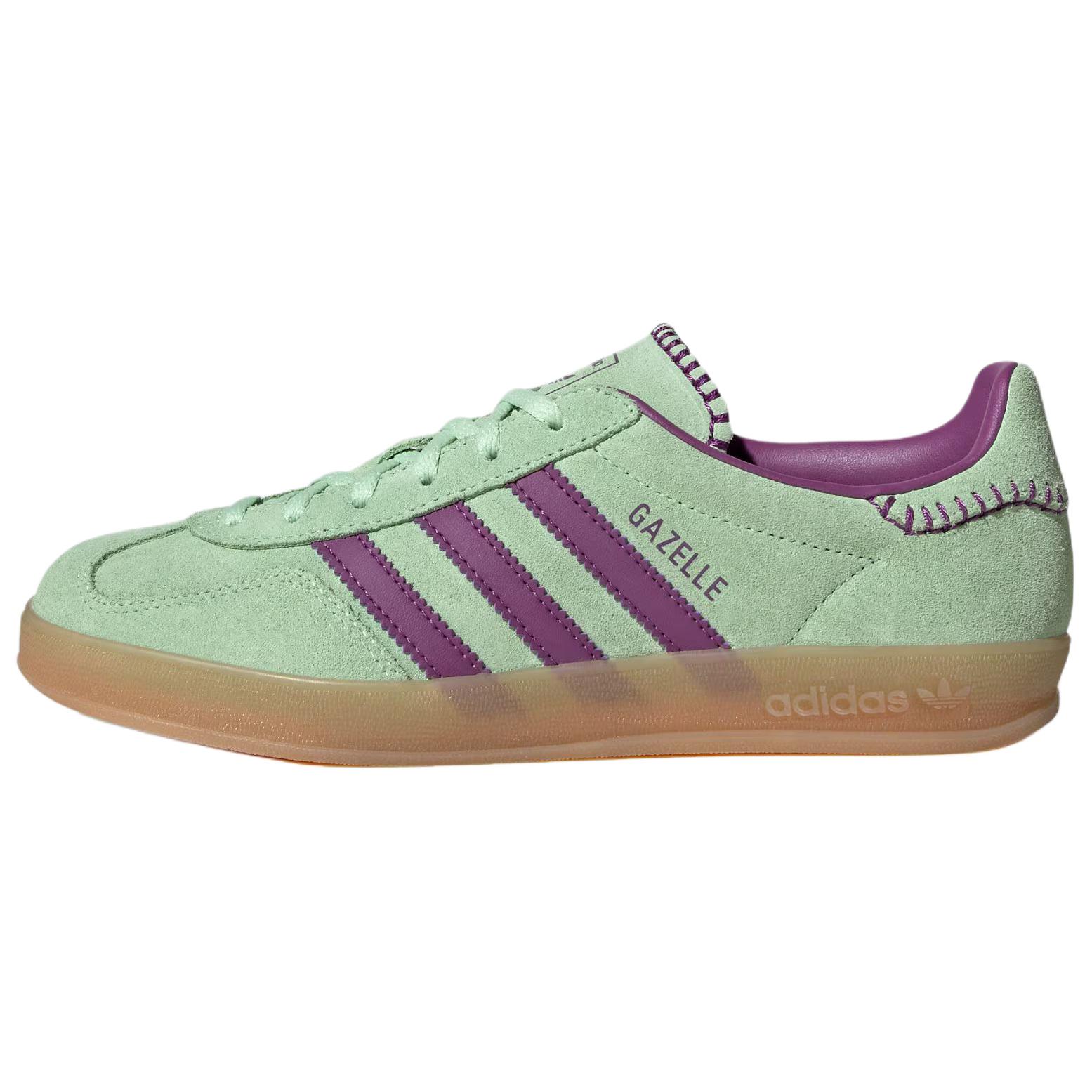 

Adidas Originals GAZELLE INDOOR German Army Trainers Women s Green Purple JS1405 36⅔