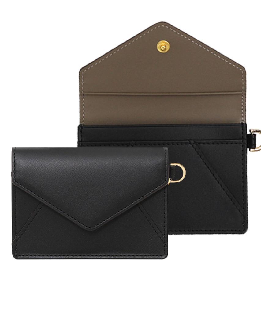 Matt Post Steen Leather Keyring Card Wallet Black