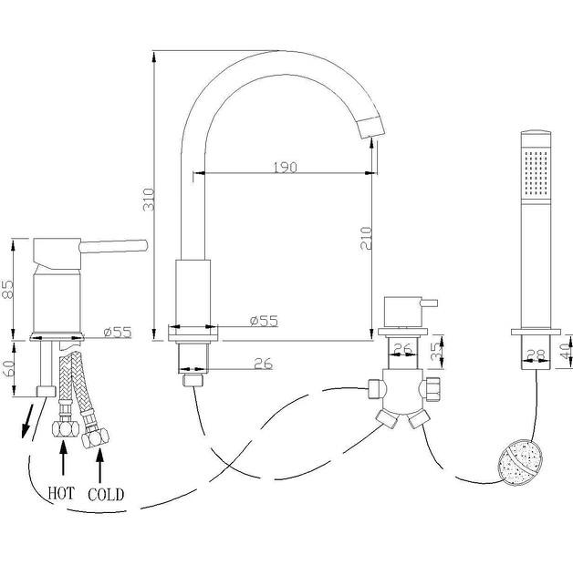 Mixer Mexen Alma Black 75032-70
