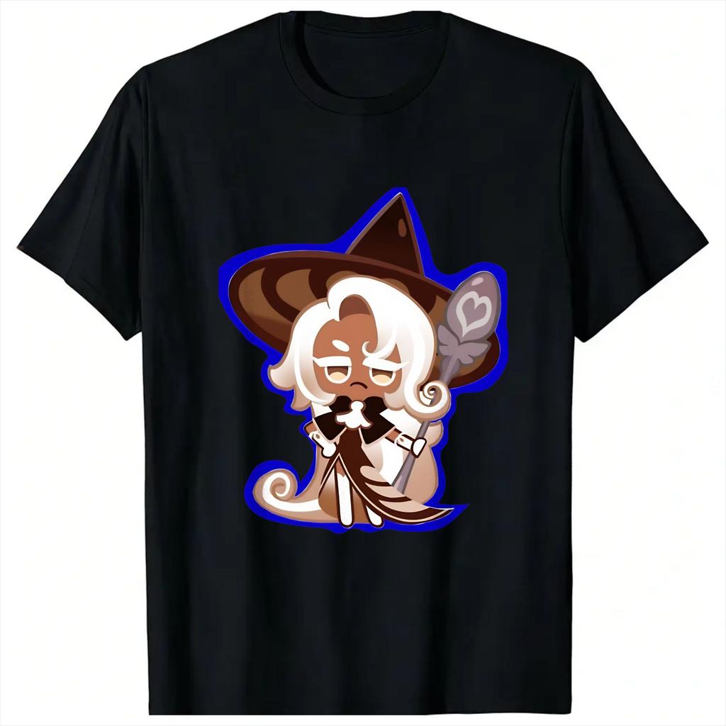 cookie run characters T Shirts Unisexs Cotton Fun TShirt O Neck Tees Short Sleeve Tops Graphic Printed