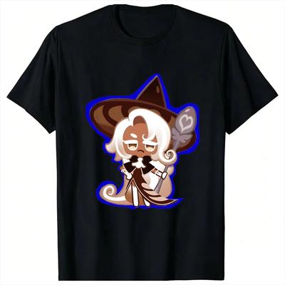 Unisex LATTE COOKIE RUN KINGDOM T-Shirts Baumwoll-Top Sommer Tolles kurzärmeliges T-Shirt Rundhals Mode-T-Shirt Große Größen