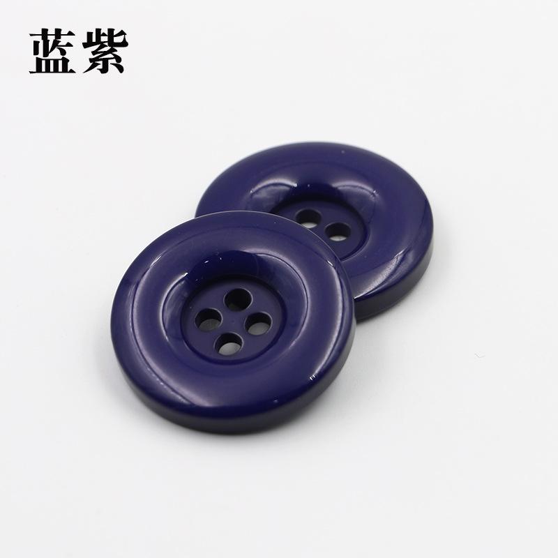 Harzfarbige Knöpfe Schwarz und Weiß Runde Vieraugen Große Runde Kantenknöpfe Mantel Windjacke Pullover Jackenknöpfe