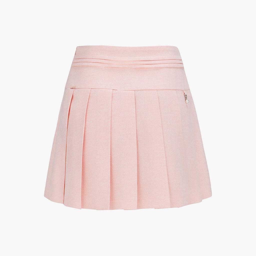 FAIRLIAR GOLF Twinkle Pleated Skirt (Coral)
