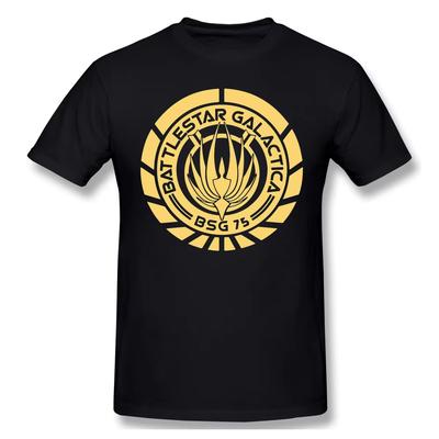 New Battlestar Galactica BSG 75 SciFi T-shirts Many Summer Crew Neck Cotton Short Sleeve Black Tee Men Brand Top Oversize Unisex