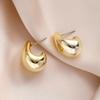Teardrop Bean Earrings: Minimalist and Stylish European/American Studs