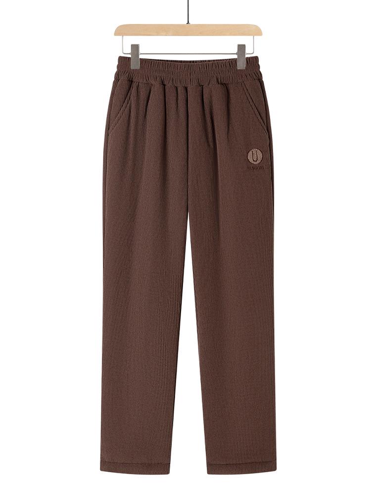 Thick Fleece-Lined Lambswool Pants for Seniors – Warm Cotton, Plus Size, Ideal for Moms and Grandmothers.
