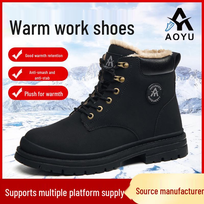 Heren Winter 2025 Werklaarzen met Fleece Voering en Antislip - Warm, Trendy, Veelzijdig, Duurzaam
