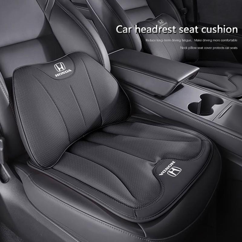 AAAHV1 Car Headrest Waist Pillow Auto Neck Pillow Seat Cushion Set For Honda Civic Accord Crosstour Spirior Odyssey Avancier UR-V CR-Z