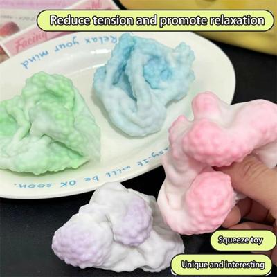 Trauben-Stressball, Quetschspielzeug für Erwachsene, bunte Perlen, formbarer Stressball mit Ton, Handgymnastikball zur Linderung des Karpaltunnelsyndroms