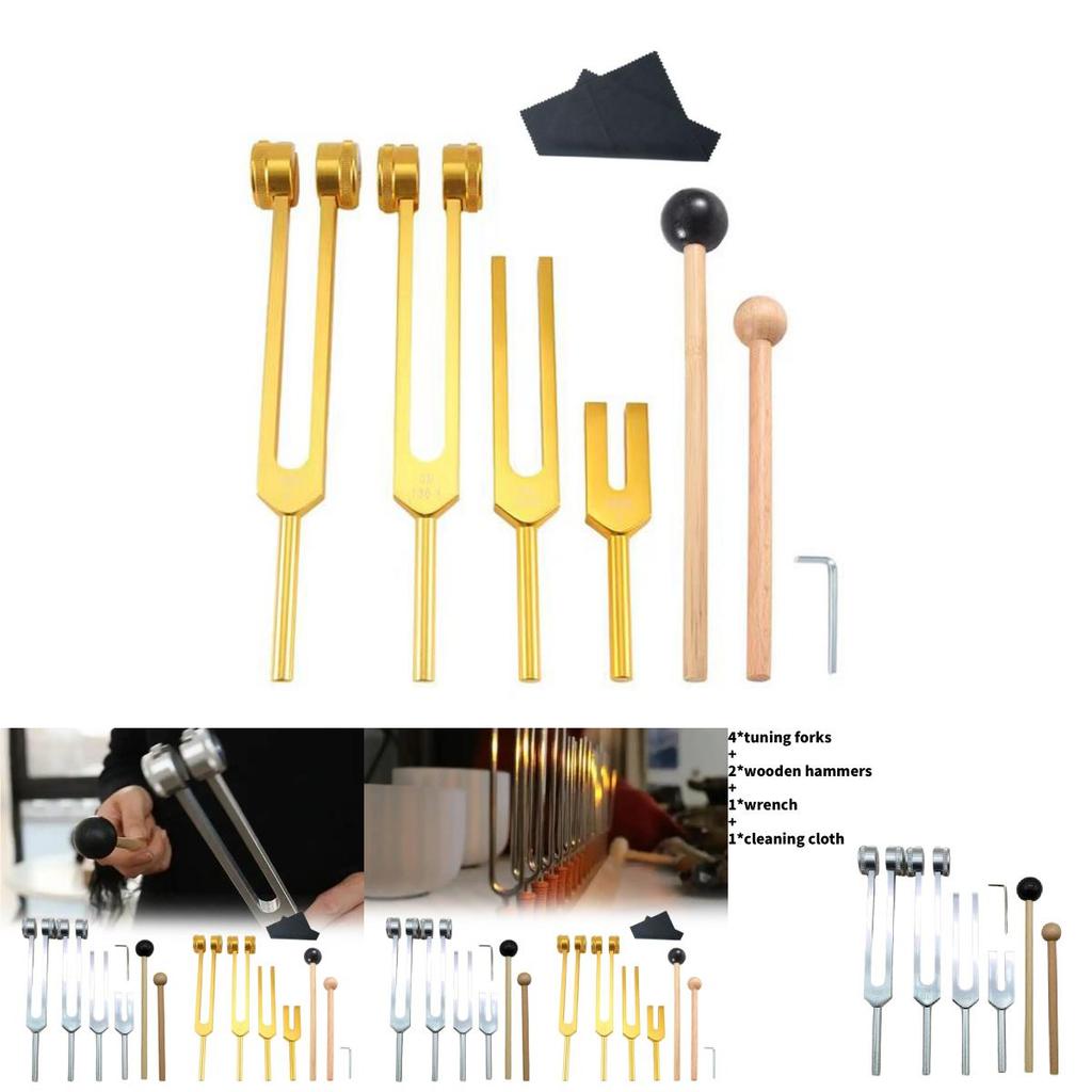 Set di diapason in lega di alluminio per attrezzature fitness e terapia di massaggio con strumenti per la pulizia